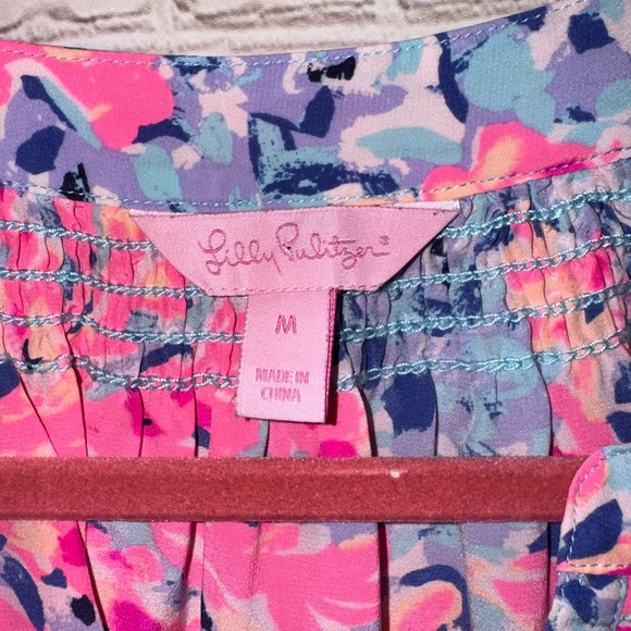 LILY PULLITZER Elsa Silk Top, Size Medium - Picture 7 of 11